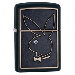 Zippo Lighter Playboy Bunny Black Matte