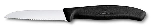 Victorinox Urtekniv med bølgeskær 8 cm i sort