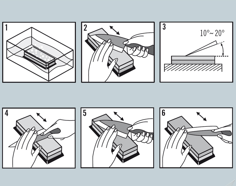Guide - Sådan sliber du japanske køkkenknive på en slibesten
