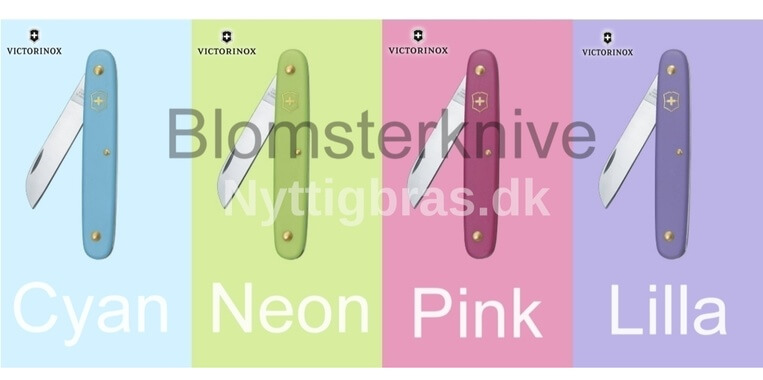 Blomsterknive i forskellige farver fra Victorinox